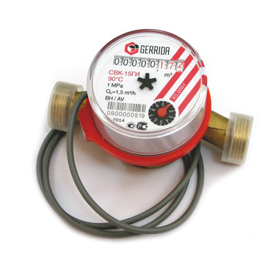 Водосчетчик VALTEC универсальный квартирный, проводной RS-485 (протокол ModBus), до +90С, 1,5м3, 1/2, 80 мм Водосчетчик VALTEC универсальный квартирный, проводной RS-485 (протокол ModBus), до +90С, 1,5м3, 1/2, 80 мм