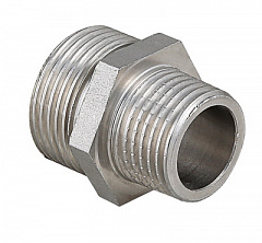 Ниппель VALTEC переходной 1 1/4 х 1/2 наружная резьба, никелированная латунь