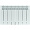 Биметаллический секционный радиатор отопления Stout Titan 350 / 7 секций