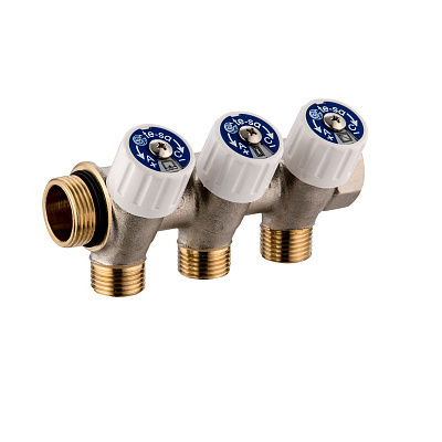 Коллектор Usystems SH 1 с вентилями НР/ВР 3x1/2НР, ц/ц 38мм Коллектор Usystems SH 1 с вентилями НР/ВР 3x1/2НР, ц/ц 38мм