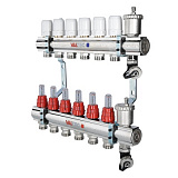 Коллекторная группа VALTEC со встр. расх. в сборе, 1х7 вых. Евроконус 3/4