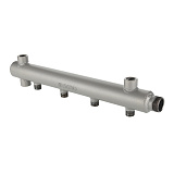 Коллектор VALTEC из стали (труба ДУ-50), с межосевым расстоянием выходов 100мм, 1 х 7 выходов 1/2 НР