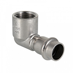Угольник VALTEC из нержавеющей стали, 90 град. внутренняя резьба 22 x 3/4