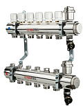 Коллекторная группа VALTEC в сборе, 1х5 вых. Евроконус 3/4