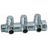 Запорный коллектор FAR 3/4 (ВР-НР) с 3 отводами 1/2 НР(EU)