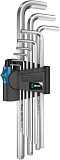 Набор Г-образных ключей WERA 950/9 L Hex-Plus HF 1 хром, с фиксацией, 9 пр., 1.5/2/2.5/3/4/5/6/8/10 мм