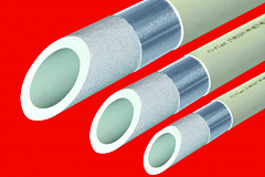Труба полипропиленовая (PP-RCT) FV-Plast Stabioxy 20х2.8 (1 метр) с алюминиевым слоем без перфорации, 106420