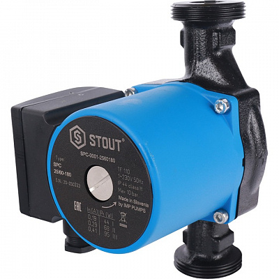Циркуляционный насос Stout 25/60-180 Циркуляционный насос Stout 25/60-180