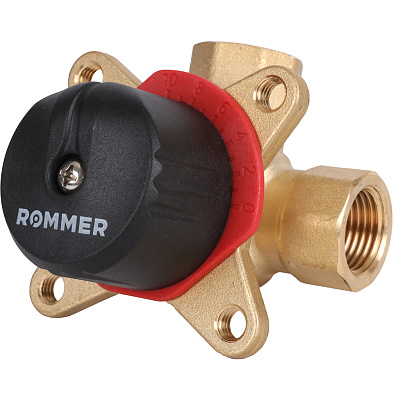 Клапан смесительный Rommer 3-х ходовой 1/2 дюйма KVs 2,5 Клапан смесительный Rommer 3-х ходовой 1/2 дюйма KVs 2,5