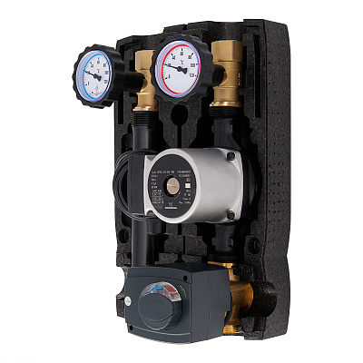Насосная группа HOOBS , DN25 (1 вр х 1 1/2 нр), с 3-х ход. клапаном, с насосом GRUNDFOS UPSO25-65, с сервоприводом Насосная группа HOOBS , DN25 (1 вр х 1 1/2 нр), с 3-х ход. клапаном, с насосом GRUNDFOS UPSO25-65, с сервоприводом