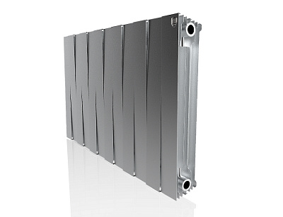Биметаллический секционный радиатор отопления Royal Thermo PianoForte Satin Silver 500 / 12 секций Биметаллический секционный радиатор отопления Royal Thermo PianoForte Satin Silver 500 / 12 секций