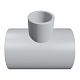 Тройник Thermaflex редукционный для раструбной сварки PB-T32/25/32