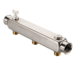 Коллектор VALTEC SQ из нержавеющей стали, шаг 100 мм 1x1/2x2 (VTc.510.SQ.060402)