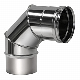 Отвод Вулкан VHR d104, 90 град., AISI 304 (зеркальная)
