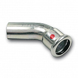 Отвод Sanha 24040, 45 гр. ВПр-НПр, углеродистая сталь, 35