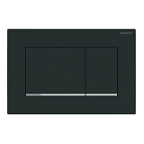 Кнопка смыва Geberit Sigma 30 двойной смыв, олеофобная, чёрный мат./хром глянц. 115.883.14.1