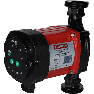 Циркуляционный насос Rommer с частотным регулированием PROFI ERTI 25/60-180 с гайками и теплоизоляцией Циркуляционный насос Rommer с частотным регулированием PROFI ERTI 25/60-180 с гайками и теплоизоляцией