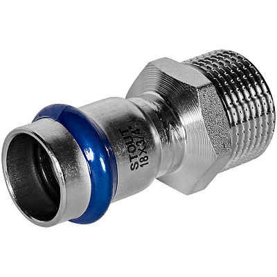 Переходник Stout из нержавеющей стали 18х3/4 ВПр-НР (SSS-2021-001834) Переходник Stout из нержавеющей стали 18х3/4 ВПр-НР (SSS-2021-001834)