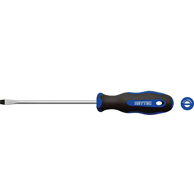 Отвертка HEYTEC SL 1.2x6.5x150 мм, CrMo, 2К рукоятка, отверстие для подвеса