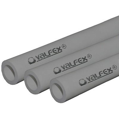 Труба полипропиленовая Valfex SDR 6 PN20 D25х4,2 мм, 4м СЕРАЯ
