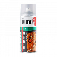 Лак Kudo KU-9003 аэрозольный яхтный универсальный глянцевый (0,52л)
