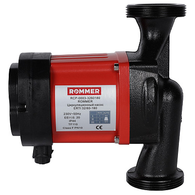 Циркуляционный насос Rommer с частотным регулированием PROFI ERTI 32/60-180 с гайками и теплоизоляцией