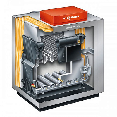 Напольный газовый котел отопления Viessmann Vitogas 100-F 48 кВт с Vitotronic 200 Тип KO2B GS1D883