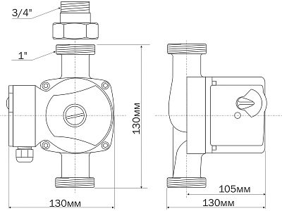 Циркуляционный насос Aquario AC 206-130
