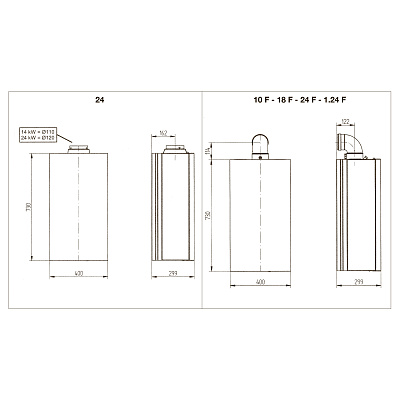 Настенный газовый одноконтурный котел отопления Baxi ECO-4S 1.24 F (7659666--)