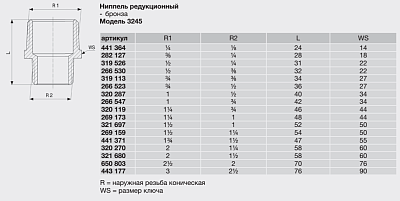 Ниппель Viega редукционный R-резьба бронза модель 3245 2x1 1/2 арт 321680