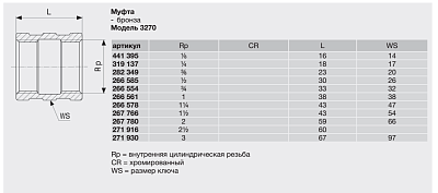 Муфта Viega бронза Rp-резьба 3270 1 266561