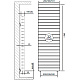 Биметаллический секционный радиатор отопления Royal Thermo PianoForte Tower Silver Satin 200 / 22 секций нижнее подключение
