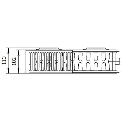Стальной панельный радиатор отопления Axis Ventil 22/500/2000