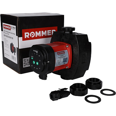 Циркуляционный насос Rommer с частотным регулированием PROFI ERTI 25/40-180 с гайками и теплоизоляцией