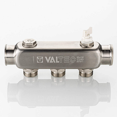 Коллектор VALTEC SQ из нержавеющей стали, шаг 50 мм 1x3/4(Евроконус)x2 (VTc.505.SQ.060502)
