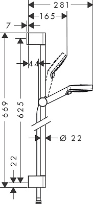 Душевой гарнитур Hansgrohe Crometta Vario 26532400