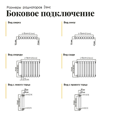 Стальной трубчатый радиатор отопления SOLIRA ELIS 2080