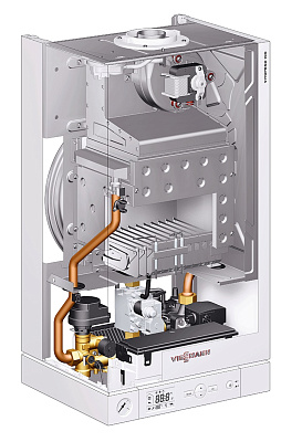 Настенный газовый двухконтурный котел отопления Viessmann Vitopend 100-W A1JB011 K-rlu 29,9 кВт A1JB011