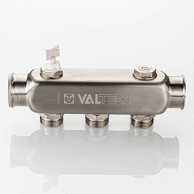 Коллектор VALTEC SQ из нержавеющей стали, шаг 50 мм 1x3/4(Евроконус)x2 (VTc.505.SQ.060502)